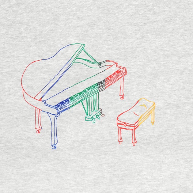 Technicolour Piano by johnjohnjohnjohn